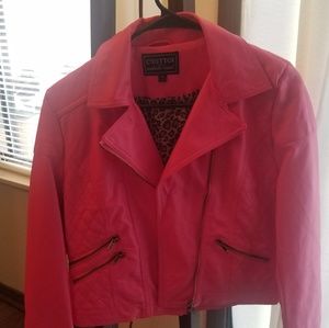 Women's faux leather jacket